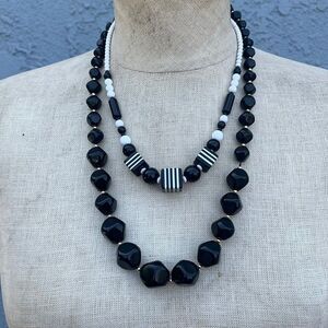 New Wave Necklace set Pop art beaded necklace 80s jewelry